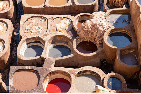 摩洛哥费兹制革传统旅游液体旅行皮革工艺手工历史文化图片