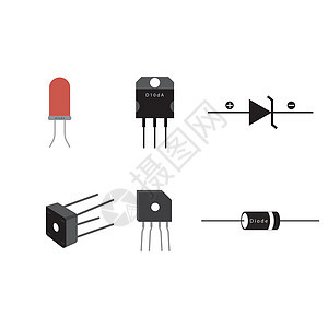 Diode 图标电压边框晶体管电气技术电容器电路力量放大器指标图片