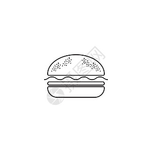 汉堡包图标插图午餐包子标识网络面包食物小吃营养芝麻图片