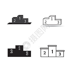 前进图标平台数字优胜者锦标赛猫步胜利金子插图青铜成就图片