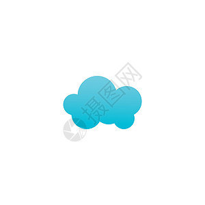 云形图标互联网白色技术插图云景托管数据圆形天气天空图片