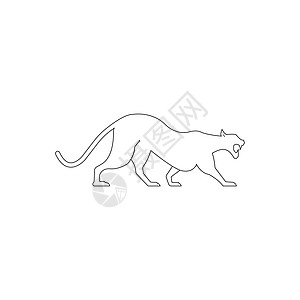 Puma 图标跑步动物园力量标识野猫狮子动物插图野生动物荒野图片