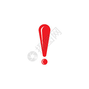 感叹标记图标警告标签圆形冒险风险红色网站插图按钮危险图片