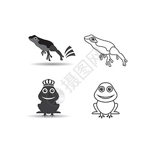 青蛙图标卡通片荒野插图野生动物森林设计哺乳动物爬虫标识艺术图片