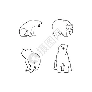 熊图标卡通片绘画艺术动物园动物猎人野生动物吉祥物捕食者标识图片