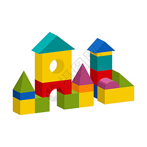 建筑塔 城堡 房子的多彩区块玩具游戏立方体孩子体积童年正方形建筑物木头建筑学男生图片
