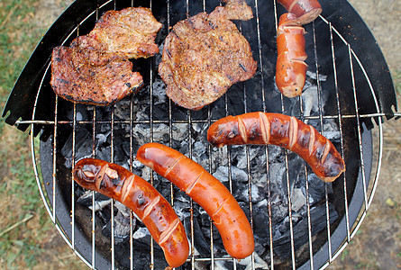 肉类和蔬菜食欲工作美食熏肉厨房准备烘烤炙烤野餐木炭图片