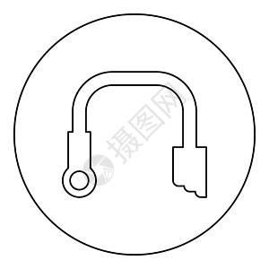 圆环黑颜色矢量说明图像图示轮廓轮廓线细纹样式的水图标管道图片