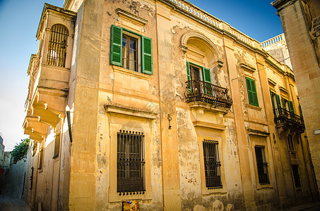 马耳他伊姆迪纳历史古老的中世纪建筑图片