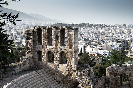 希腊雅典白色建筑城区全景观 希腊雅典图片