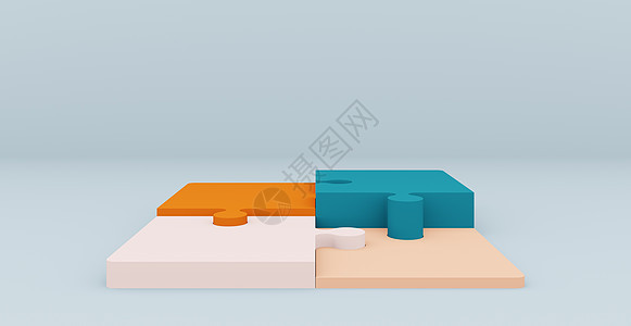 3d 提供带有抽象讲台和墙壁场景背景的背景材料展示正方形地面工作室横幅空白广告立方体字谜白色背景图片