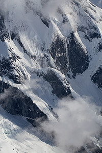 不列颠哥伦比亚省被雪覆盖的偏远山峰 空中背景场景悬崖冰川爬坡墙纸公园天线探索勘探顶峰图片