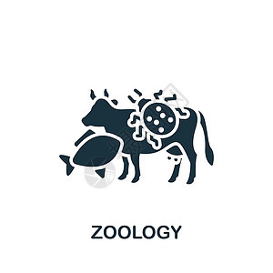 动物学图标 用于模板 网页设计和信息图表的单色简单科学图标图片
