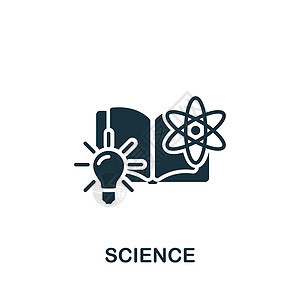 科学图标 用于模板 网页设计和信息图表的单色简单科学图标图片
