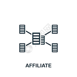 相连接图标 用于模板 网络设计和信息图的单色简单串流图标图片