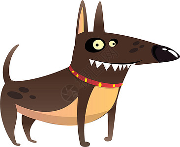卡通有趣的多伯曼宾舍插图漫画鼻子斗牛犬猎犬舌头衣领微笑夹子贴纸小狗图片