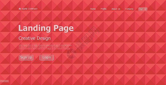 主页登陆页面红色几何模板登陆业务页面数字网站登陆页面设计概念矢量运动横幅创造力传单艺术墙纸海报蓝色插图网络图片