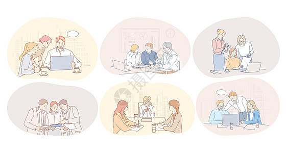 团队合作 沟通 会议 讨论 协作概念图片