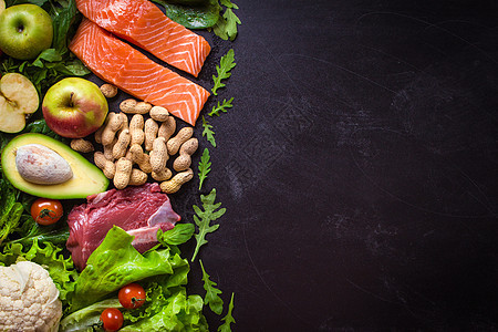 健康食品概念餐厅坚果菜单养分蔬菜小样营养饮食菠菜沙拉图片
