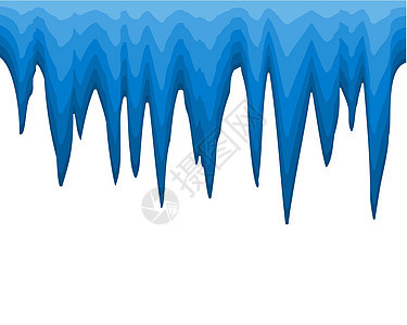 矢量冰柱边框 用于设计设计的冰盖孤立模板图片