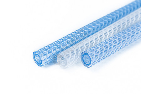 白色底面不同直径的橡胶软管小插头配件液压橡皮植物导管线圈压力柔性聚氨酯管子图片