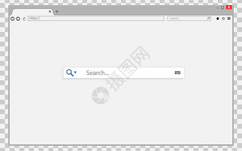 透明背景上的浏览器窗口 浏览器搜索框架互联网网址屏幕酒吧收藏插图标签控制板绘画图片