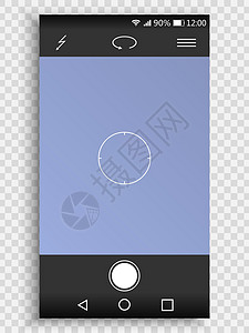 带相机界面的智能手机屏幕 显示记录用户框架插图技术摄像机打印运动照片摄影图片