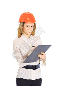 戴头盔的女工程师职业工程草图建筑办公室工作职场学生技术衬衫图片