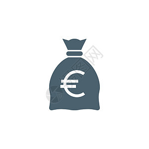 带有与欧元相关的矢量晶体图标的货币袋宝藏商业银行业现金财富储蓄钱袋子解雇货币价格图片