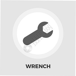 Wrench 图标平板技术文字建造钥匙工业工作机器钳工工具象形图片