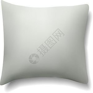 白色矢量枕头 现实的空白模板图片