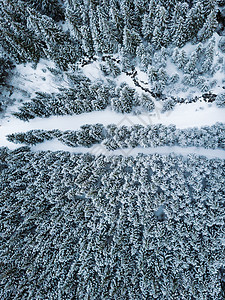 空中 塔特拉斯山区冬季森林山脉旅游树木风景白色旅行小路图片
