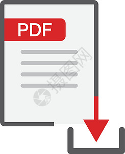 PDF 图标和下载图标 矢量图片