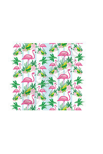 无缝flamamingo鸟型装饰纺织品野生动物花朵棕榈树叶风格绘画季节艺术图片