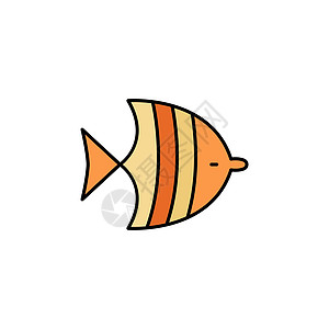 鱼线图标 标志和符号可用于网络 标识 移动应用程序 ui ux卡通片菜单餐厅海鲜食物运动爱好野生动物闲暇绘画图片