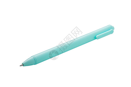 Ballpoint 白色背景上隔离的圆柱笔 照片堆叠圆珠笔办公用品工具文书科学教育毛细管塑料书信体商业图片