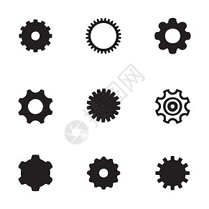 矢量设备图标集团队进步机械技术旋转工作车轮工程齿轮力量图片
