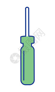 螺丝刀半平板彩色矢量元素图片