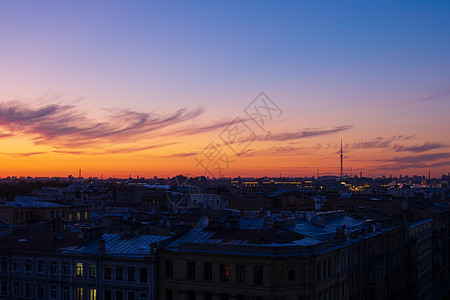 夕阳下的城市 俄罗斯圣彼得堡美丽的夜晚风景如画的夏季全景景观街道天线蓝色地标交通建筑学观光旅行旅游图片