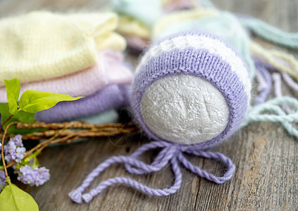 为新生儿编织幼苗手工怀孕棉布童年服装纺织品女孩衣服母性婴儿图片