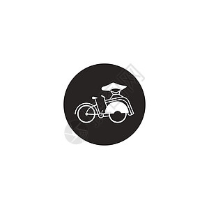 pedicab 图标运输插图运动旅游旅行游客自行车速度车辆三轮车图片