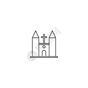 教堂图标旅行插图宗教教会建筑学崇拜地标精神城市建筑图片