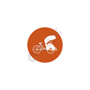 pedicab 图标速度插图街道车辆旅行车轮三轮车运输游客自行车图片