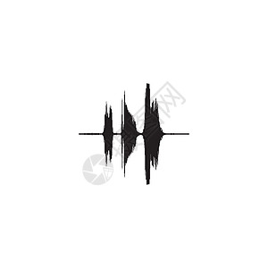 声音信号图标光谱频率技术标识收音机品牌记录脉冲音乐波形图片