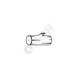 树树树干图标驾驶植物商业戒指记录速度木材交通日志汽车插画