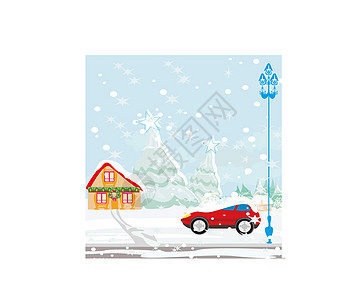车停在雪雪中暴风雪汽车情况事故房子风险运输车道季节风暴图片