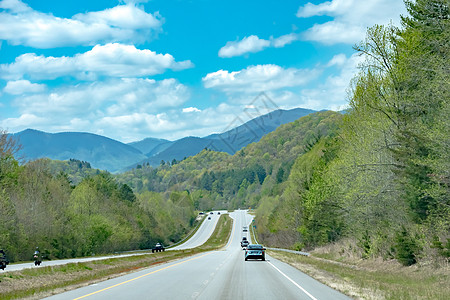 美丽道路山地自行车线条高清图片