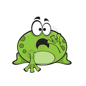 脸部表情震撼的青蛙卡通性格图片