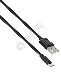 USB Mic USB的电缆和连接器 白底绝缘图片