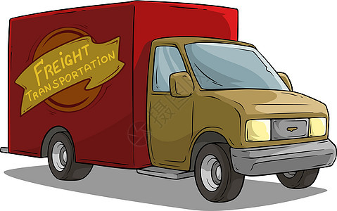 Cartoon 运输红运货卡车货运图片